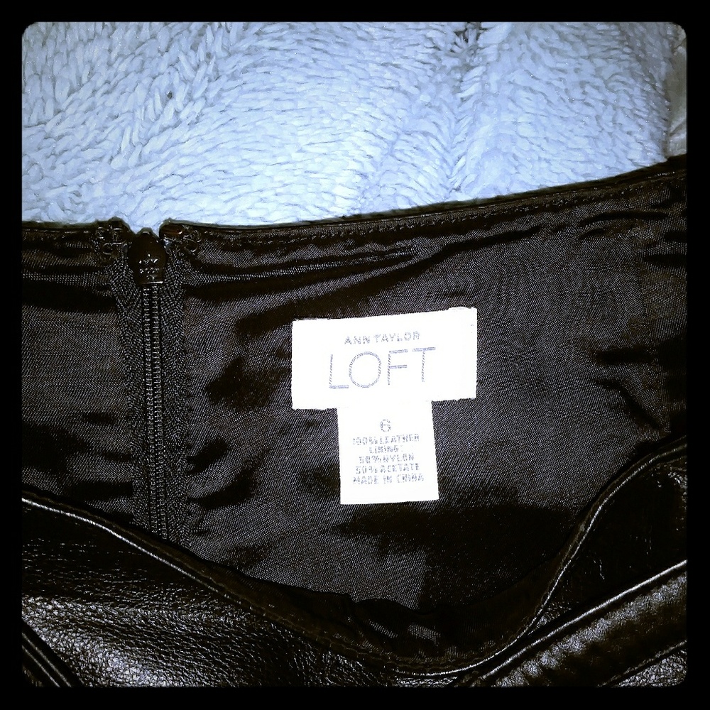 Ann Taylor LOFT | Soft Black Leather Skirt